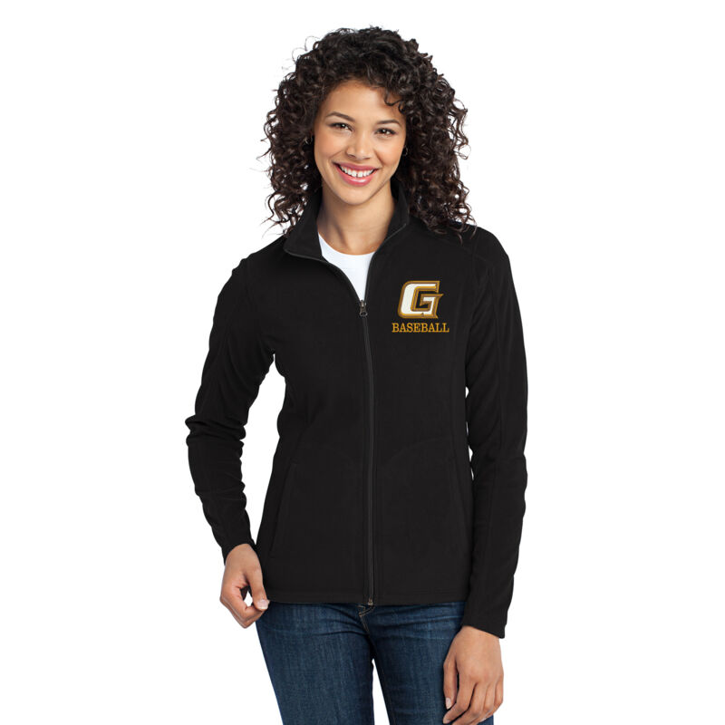 G Baseball Embroidered LADIES Full Zip Microfleece Jacket Thumbnail